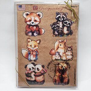 G. Debrekht Forest Animals Decorative Wooden Clip-on Ornaments Set of 6
